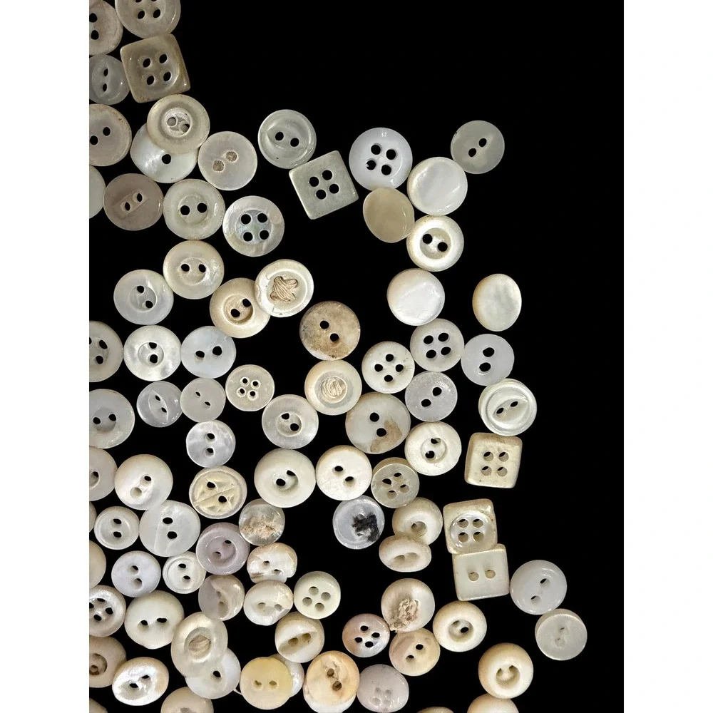Huge Lot Vintage Antique Small Tiny MOP Shell Buttons Doll Clothes Heirloom